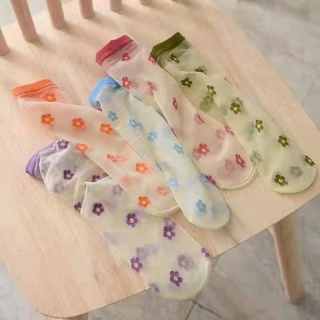 ถุงเท้าแฟชั้น สำหรับเด็กและผู้ใหญ่ ล้ายผ้าชีฟอง ระบายอากาศได…