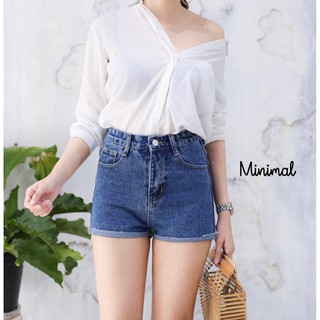 High waist denim shorts