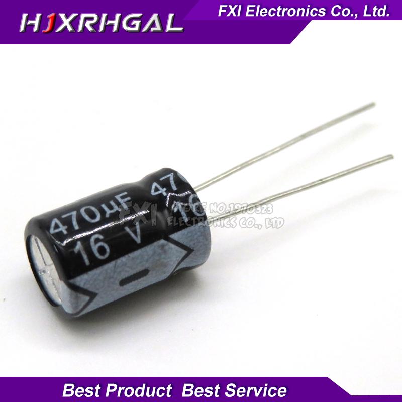 50PCS  16V470UF 8*12mm 470UF 16V 8*12Electrolytic capacitor New original