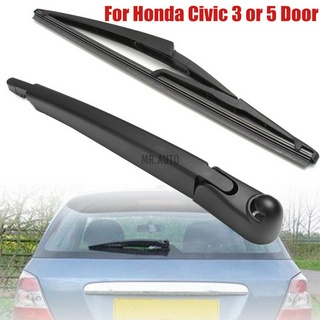 ชุดใบปัดน้ําฝนกระจกหลังรถยนต์สีดําสําหรับ Honda Civic 3 / 5 Door 01-06