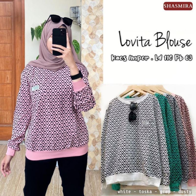 Lovita Blouse Shamira เสื้อยืดนําเข้า Ld 110cm, Pb 63cm 90