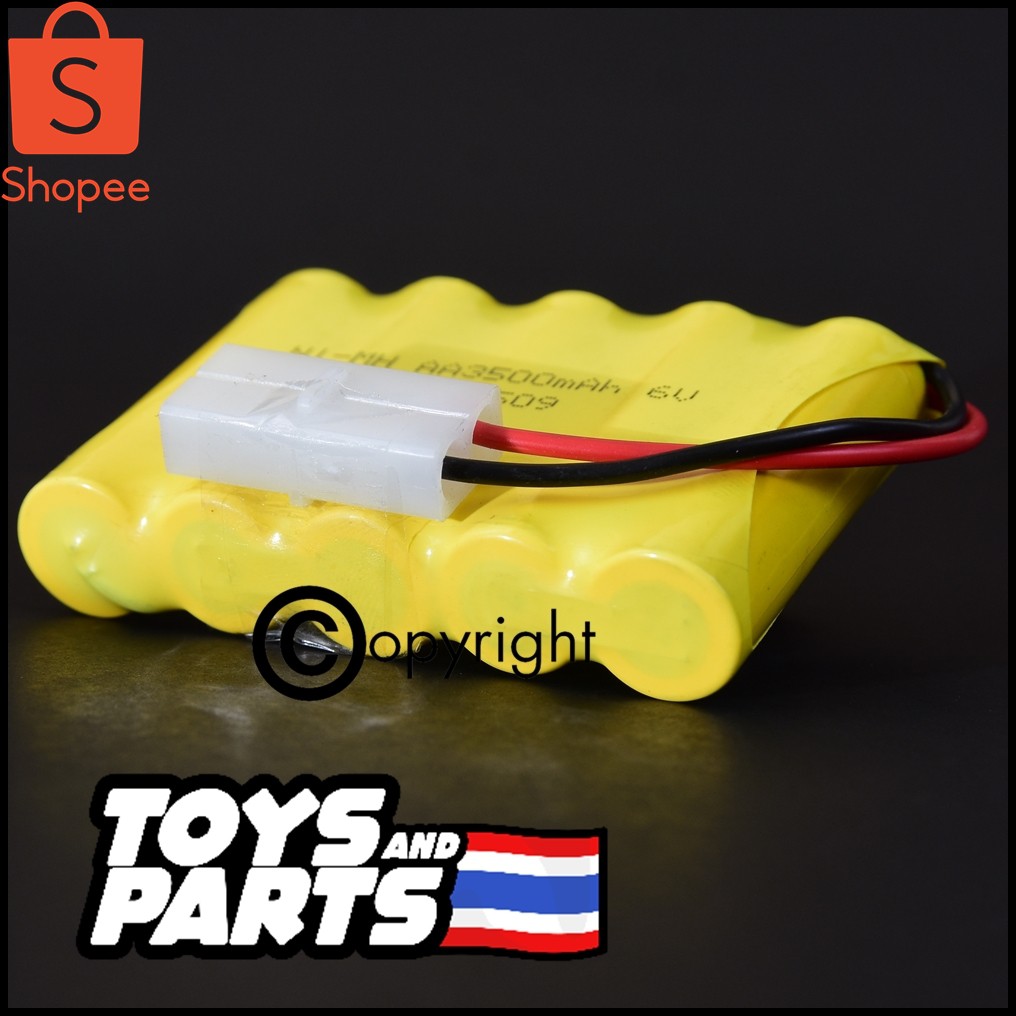 ถ่านชาร์จรถบังคับ Ni-MH 6.0V. 3500mAh. แบบขั้วสีขาว(TAMIYA)  เป็นถ่าน AA 5 ก้อนเรียง (ร้านคนไทย) - รูปที่ 2