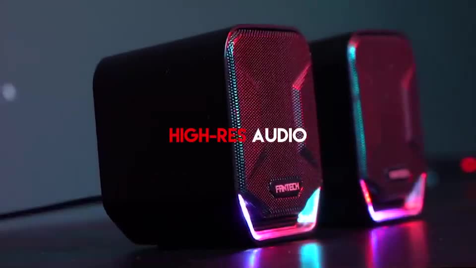 Free Shipping FANTECH GS202 SONAR ลำโพงเกมมิ่ง RGB Gaming Speaker Stereo มีไฟแบบ RGB พร้อมสายปรับระดับเสียง ใครยังไม่ลอง ถือว่าพลาดมาก !!