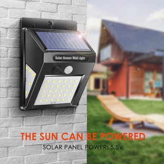 Solar motion sensor light ไฟติดผนังโซล่าเซลล์พลังงานแสงอาทิตย์ 40led 30+5+5LED