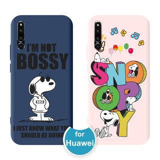 เคสโทรศัพท์มือถือลายการ์ตูนสุนัขสําหรับ Huawei P 20 P 30 Pro Nova 4 3 I 3e 4e Mate 20 Lite P Smart Plus Z Y9 Prime 2019