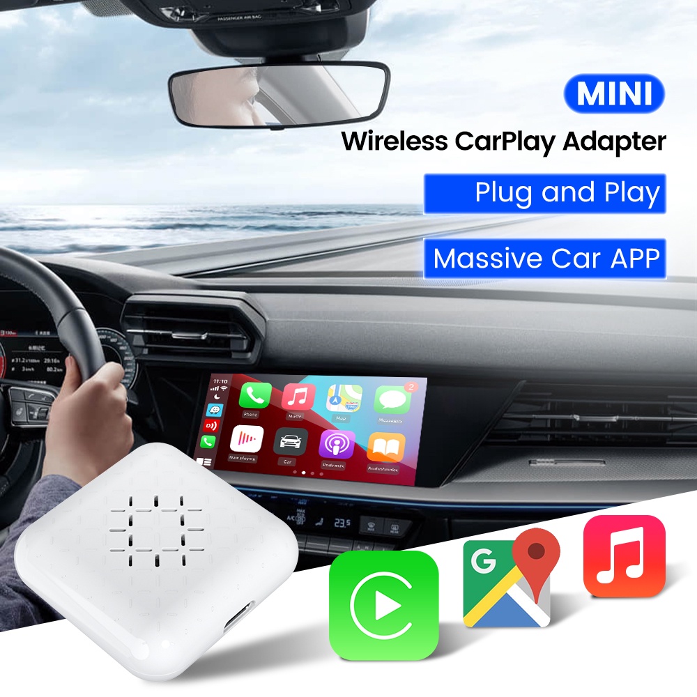 CarlinKit 3.0 Apple CarPlay Wireless Adapter Wired To Wireless CarPlay