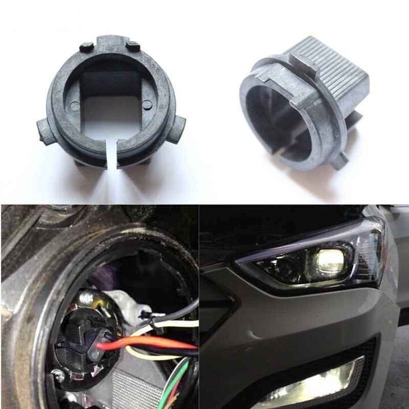 2PCS H7 HID Xenon ผู้ถือหลอดไฟอะแดปเตอร์รถ H7 HID ฐานสําหรับ Hyundai Genesis Coupe Veloster H7 HID ไ