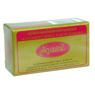 สบู่อัญมณี สบู่ขัดผิวสมุนไพรสูตรโบราณอัญมณี  ผิวหยาบ กล่องแดง  100 กรัม