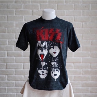 ผ้าฝ้าย 100%เสื้อวง KISS ลิขสิทธิ์แท้100%S-3XL