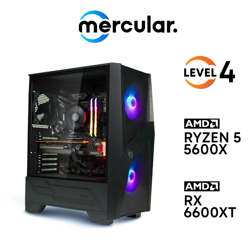 Mercular AMD Ryzen 5 5600X RX 6700 XT Set 2 Computer Set