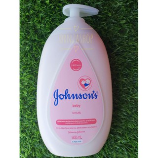 หัวปั้ม 500 ml. Johnsons Baby Lotion สีชมพู สูตรออริจินัล