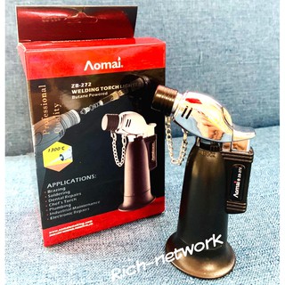 ไฟแช็ค ไฟหัวพ่น Butane Jet Lighter Torch Turbo Pipe Lighter Mini Spray Gun Cigar Lighter Windproof