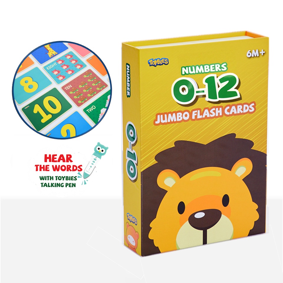 Toybies บัตรคำยักษ์ Number มีเสียงพูด เมื่อใช้ร่วมกับปากกาพูดได้ Toybiesหนา ฉีกไม่ขาด พิมพ์ด้วยหมึกถ