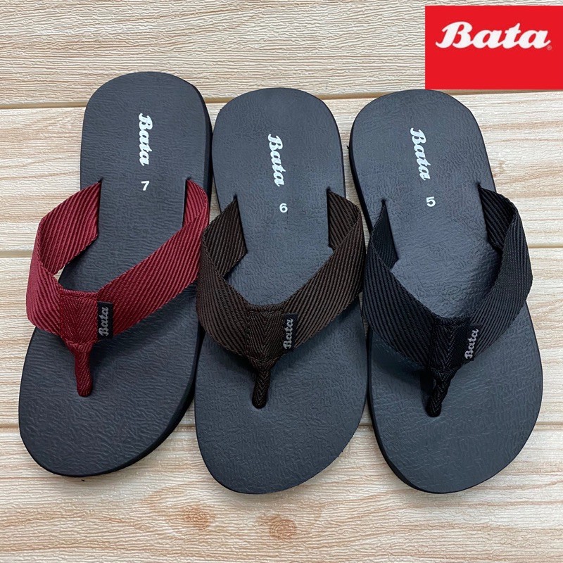 Bata รองเท้าแตะหูคีบ Size 5-10  สีดำ/ แดง /น้ำตาล 119.- หช