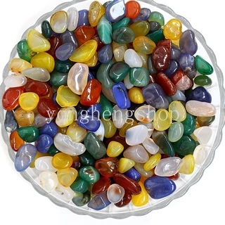 หินโมราคริสตัลธรรมชาติ หลากสีสัน ขนาด 100 กรัม สําหรับตกแต่งสวน ตู้ปลา