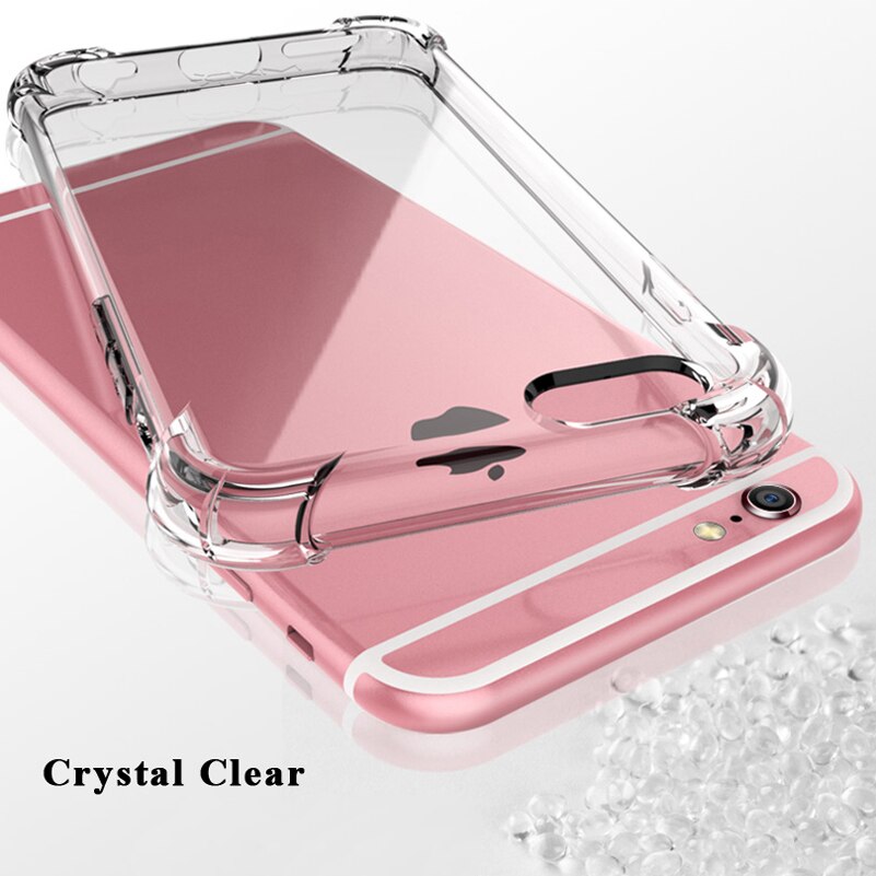 Transparent Shockproof Case For iPhone 12 Mini Pro Max Soft Silicone Airbag Case iPhone 6 6s 7 8 Plus SE 2020 X XR XS 11 Pro Max Back Cover