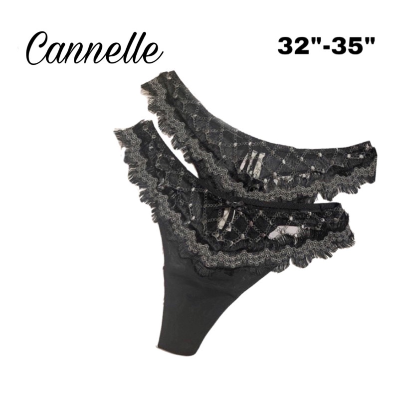 Cannelle Lingerie Panty กางเกงชั้นในเซ็กซี่ ทรง Thong / G string ลูกไม้ซีทรู ใส่สบายไม่อับชื้น  M L ใส่สบายไม่คัน – โปรปัง