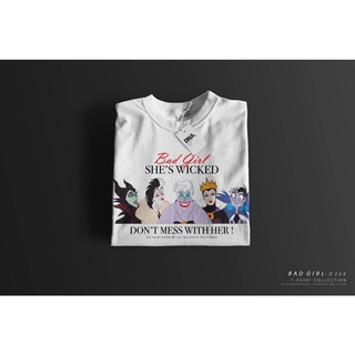 พร้อมส่ง!! เสื้อยืด Oversize คอกลมแขนสั้น ดีเทลลายเหล่าวายร้าย Bad Girls ver.4