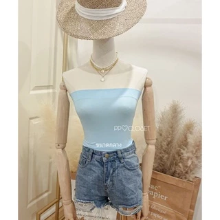 💕PP♡CLOSET💕พร้อมส่ง12สี‼เสื้อเกาะอกแฟชั่น เนื้อผ้าเรย่อนอย่างดี รุ่นผ้าชั้นเดียว (มี3ขนาด สั้น,กลาง,ยาว)