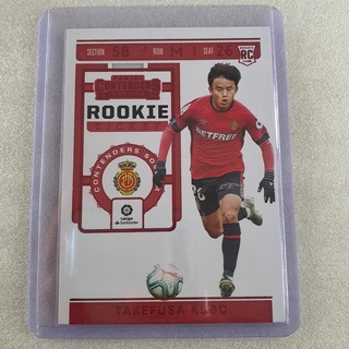 การ์ด Takefusa Kubo / Panini RC Red Ticket / Japan / Madrid / Mallorca การ์ดฟุตบอล รูกี้ Rookie การ์ดนักฟุตบอล Panini