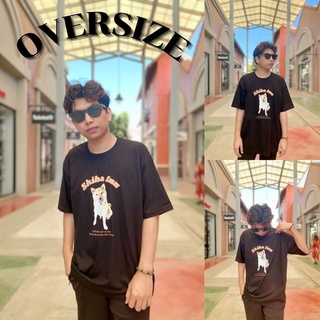 เสื้อยืดทรง Oversize ลาย Shiba Inu ผ้า Cotton 100%