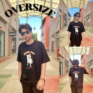 เสื้อยืดทรง Oversize ลาย Shiba Inu ผ้า Cotton 100%