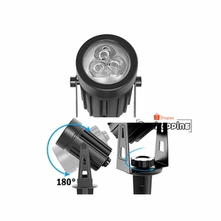 Warm white TS-S4502 Solar Spotlights 3LED+3LED 3000K โคมไฟปักสนามโซล่าเซลล์