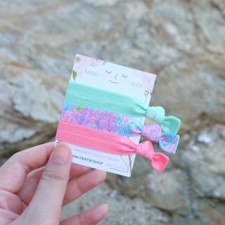 Hair tie "Sweet Coral" set 3 pcs.