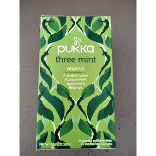 เครื่องดื่ม Pukka Three Mint 20bags 32g Pukka Three Mint 20bags 32g good priceชา