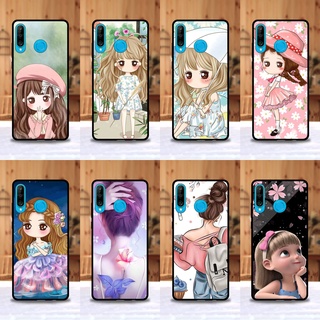 เคส Huawei P30 lite ลายการ์ตูนผู้หญิง ขอบนิ่มหลังแข็ง เคสมือถือ เคสโทรศัพท์ Case เคส TPU ขอบนิ่มหลังแข็ง