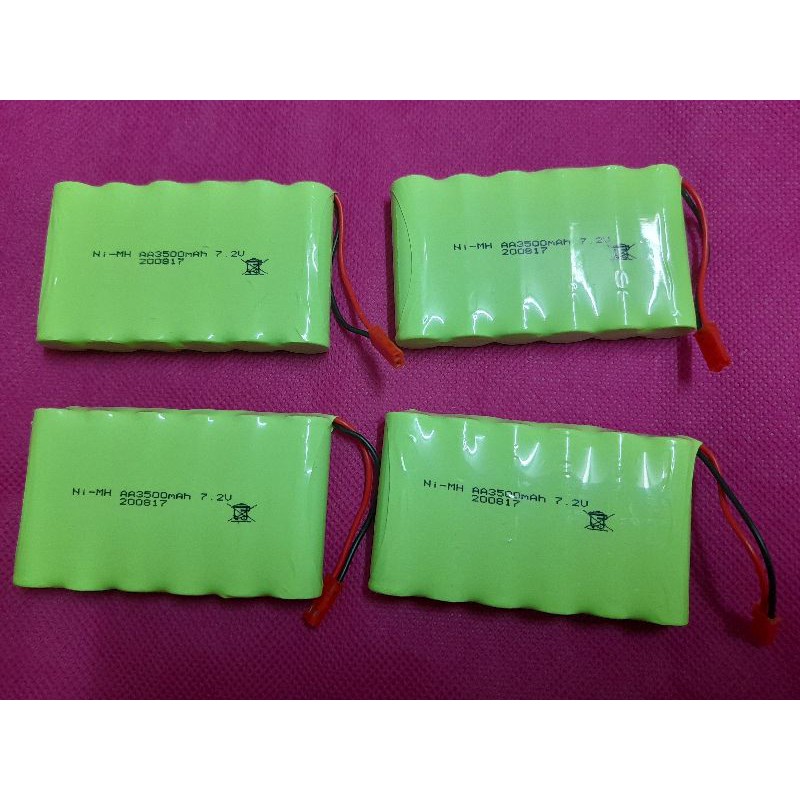 แบตเตอร์รี่ 7.2v.3500แอม แจ็คสีแดง แบตสำรองรถบังคับของเส่น