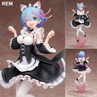 Figure ฟิกเกอร์ Model โมเดล Re Zero Starting Life in Another World รีเซทชีวิต ฝ่าวิกฤตต่างโลก Rem เรม Cat Ear Nemimi 1/8