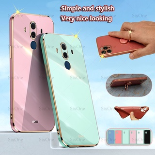 เคสโทรศัพท์มือถือ ซิลิโคนชุบไฟฟ้า ขอบตรง กันกระแทก 6D สําหรับ Huawei Mate 10 Pro BLA-L29 BLA-L09 BLA-A09