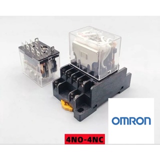 รีเลย์  Relay LY4  LY4N+แถมซ๊อคเก็ต  10A DC12-24-48V AC110-120V 10A ส่งทุกวัน