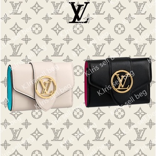 Louis Vuitton/ LV/ LV PONT 9 กระเป๋าสตางค์ใบสั้น