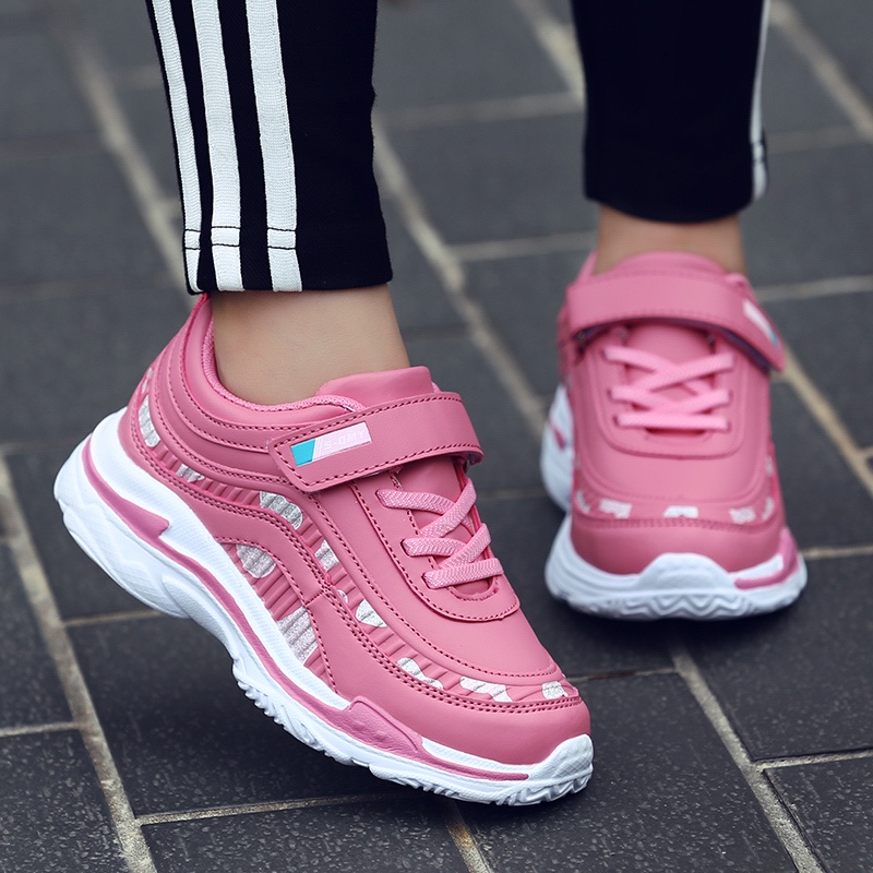 Fashion Leather Baby Girls Shoes Sport Running Kids Sneakers Tennis