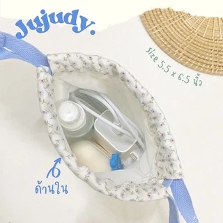 💓🧸พร้อมส่ง🧸💖กระเป๋าหูรูด ✨ถุงผ้าหูรูด มีซับใน ลายน่ารักๆ🫶🏻🐰✨🪴🩵Jujudy.shop