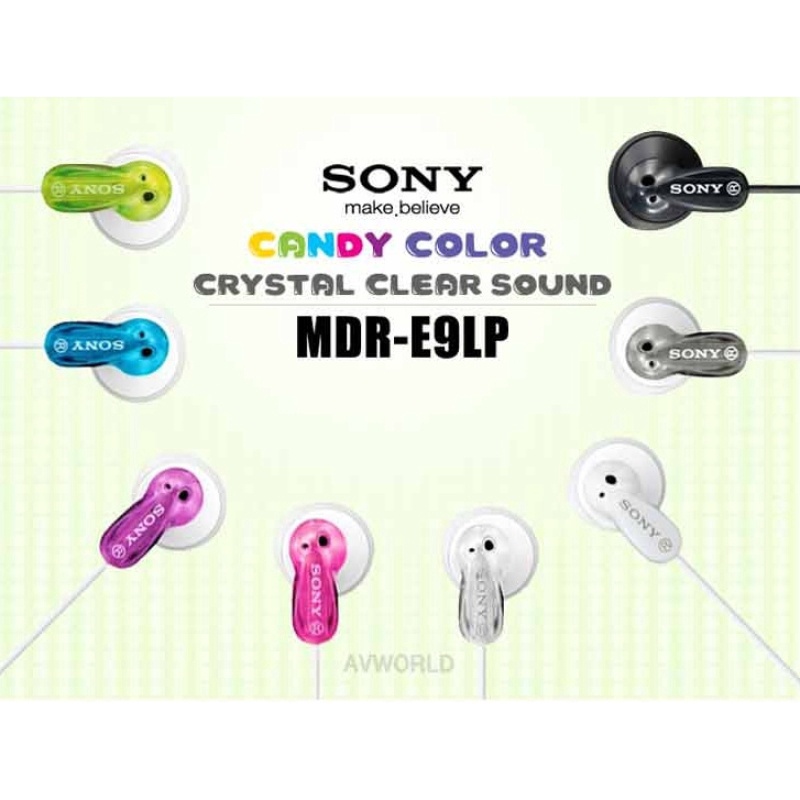 (รับประกัน 1 ปี) Sony MDR-E9LP หูฟังสเตอริโอหูฟัง In-Ear Music Sound น้ําหนักเบาขนาดกะทัดรัด