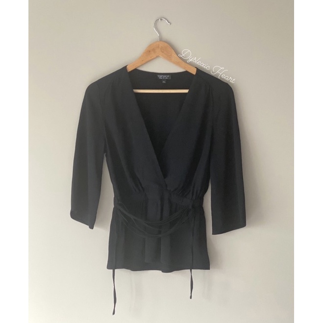 2nd👋🏻 Topshop Wrap Blouse🥋 Size UK8 / EUR36 🦨