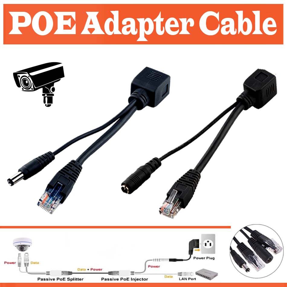 Hot สายเคเบิล POE Power Over Ethernet Adapter POE Splitter Injector แหล่งจ่ายไฟโมดูล 12-48 V สำหรับ 