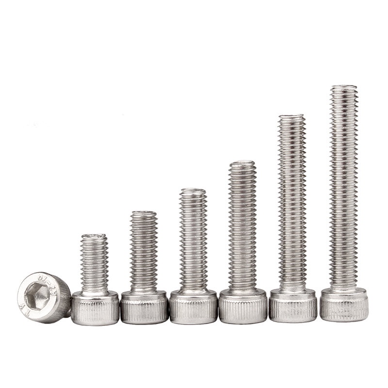 m1.4/m1.6/m2/m2.5/m3 น็อต สกรูหัวจมหกเหลี่ยม สแตนเลส 304 เธรดหยา / Din912【XZM-6A】