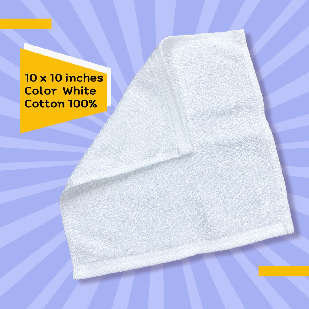 [สีขาว/White] ผ้าขนหนูผืนเล็ก คอตตอน 100% ผ้าขนหนูโรงแรม สปา ฟิตเนส Bath Towel Cotton 100% Hotel Towel