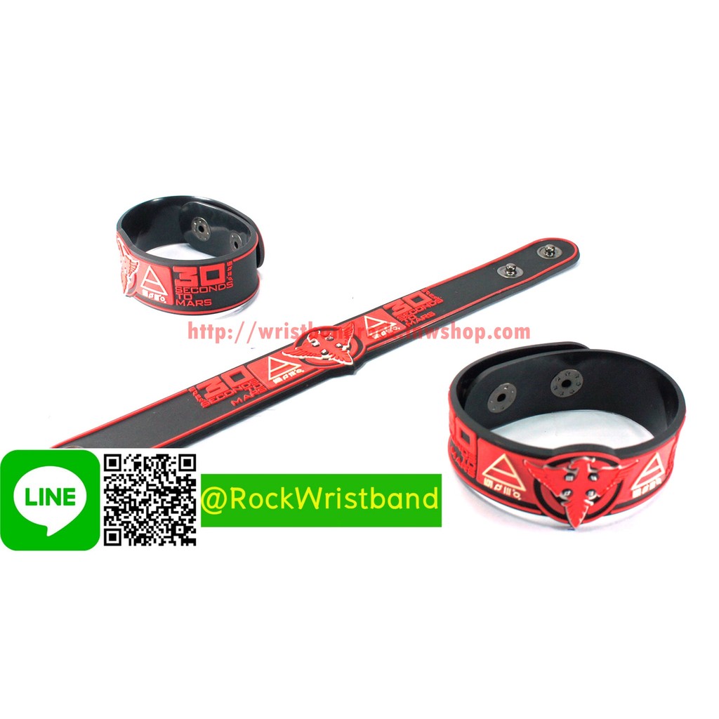 30 SECONDS TO MARS ขายริสแบนด์ เทอร์ตีเซคันส์ทูมาส์ TS153NA กำไลข้อมือวงร็อค