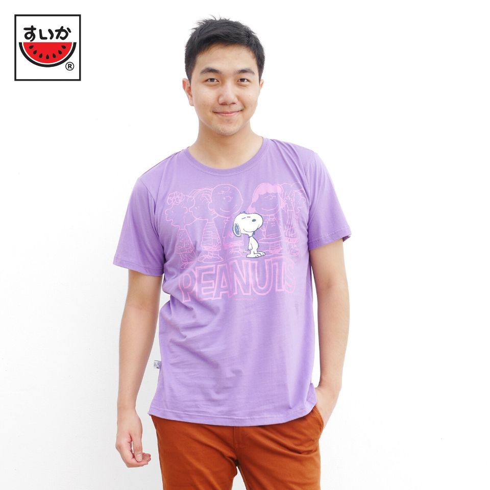 แตงโม (SUIKA) - เสื้อแตงโมคอกลม SNOOPY สีม่วง