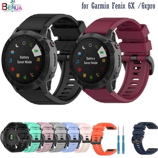 สายนาฬิกาข้อมือซิลิโคน 26 มม . สําหรับ Garmin Fenix 6X5 X Fenix 3 3 Hr Quaitx3 6 X Pro