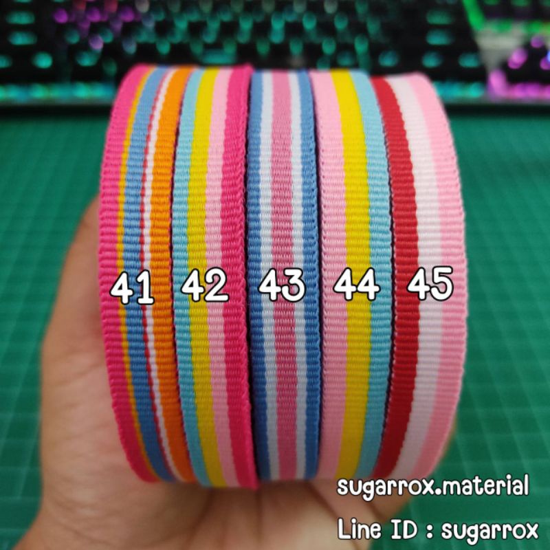 แบ่งขาย🧵ลาย 41-59 🧵เทปผ้าdiy ทำสายคล้องหน้ากาก
