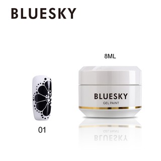 สีเพ้นท์เล็บ เพ้นท์ติ้งเจล Bluesky gel polish painting gel 01 สีดำ