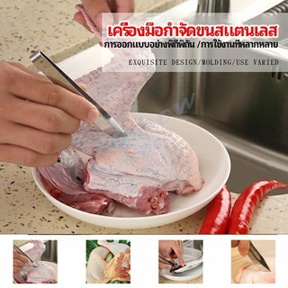 Rainbow แหนบถอนขนหมู ถอดก้างปลา แหนบสแตนเลส พร้อมจัดส่ง pork plucking tongs