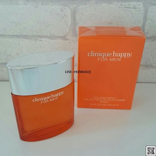 น้ำหอมแท้ CLINIQUE HAPPY FOR MEN COLOGNE EAU DE TOILETTE POUR HOMME SPRAY 100 ML ของใหม่ กล่องซีล เหมือนกับห้าง