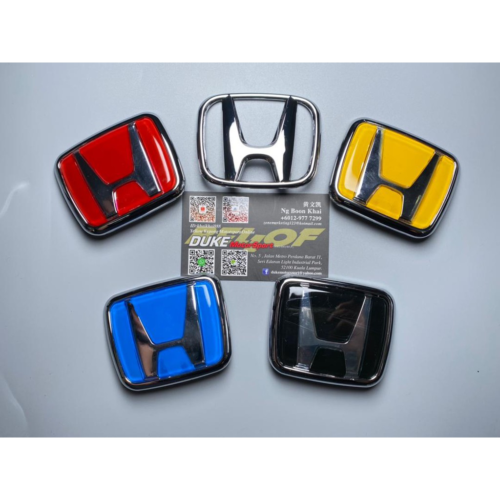 สัญลักษณ์โลโก้ฮอนด้า Civic EG EK Ef ACCORD1992 SV4 S04 SR3 SR4 VTEC BRY sm4 ขนาด 7.5x6cm ferio chrom